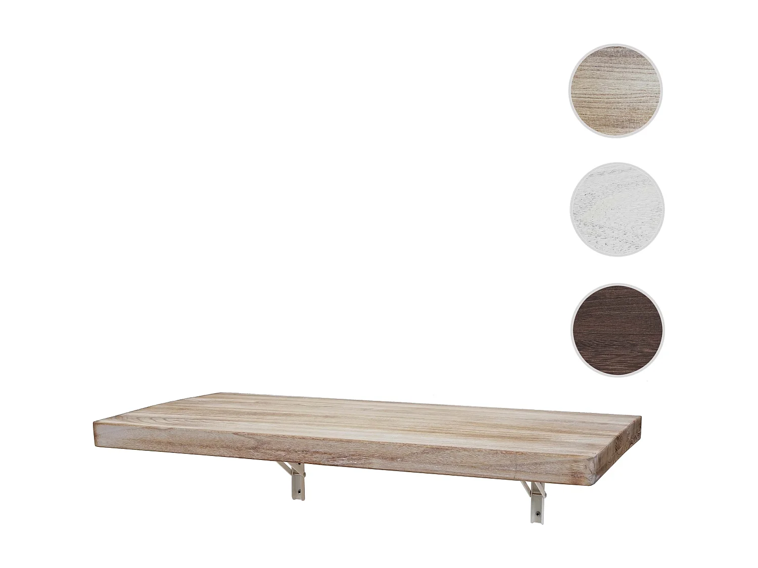 Table murale MCW-H48 Pliable,  100x50cm couleur naturelle