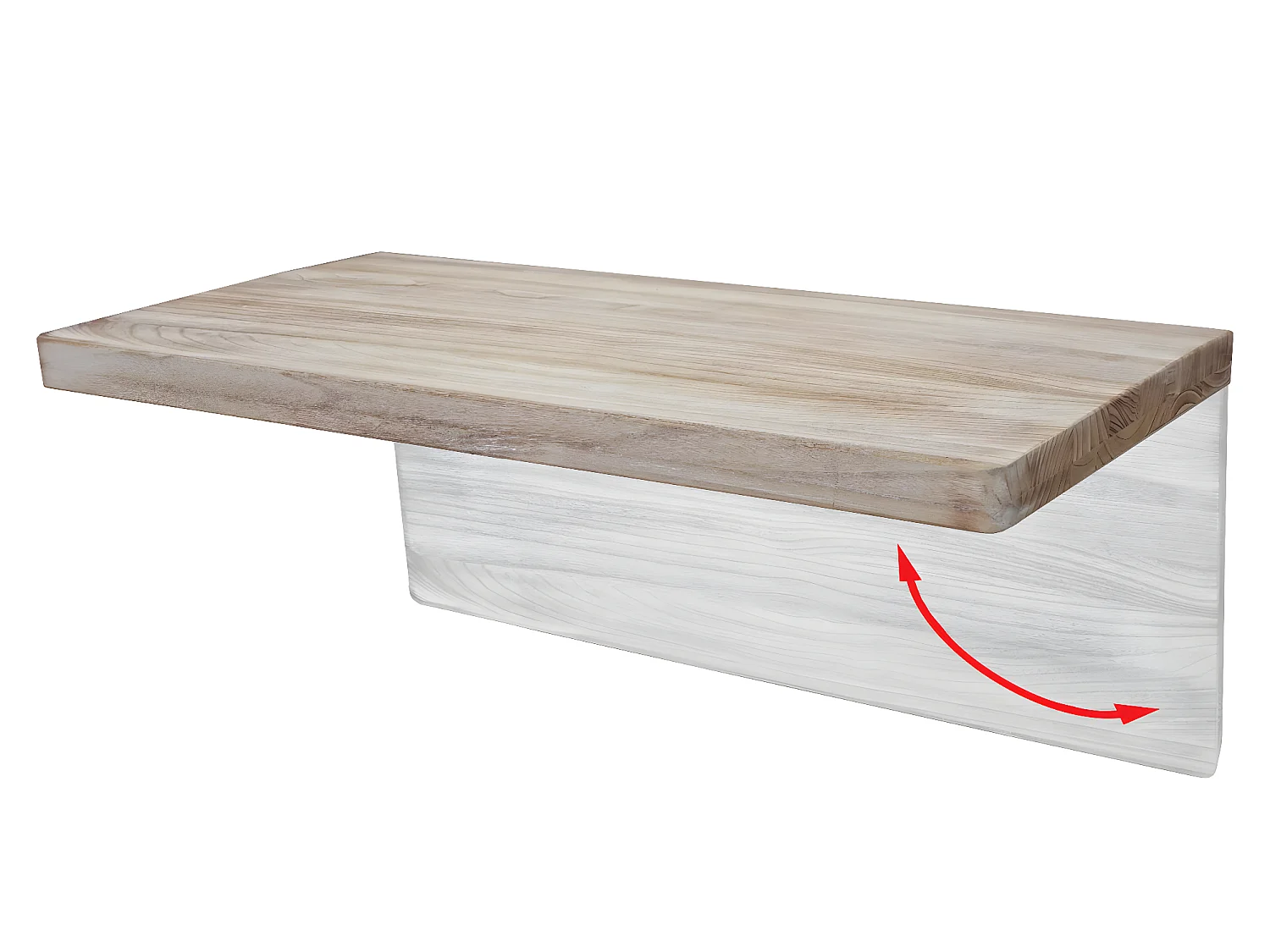 Table murale MCW-H48 Pliable,  120x60cm couleur naturelle