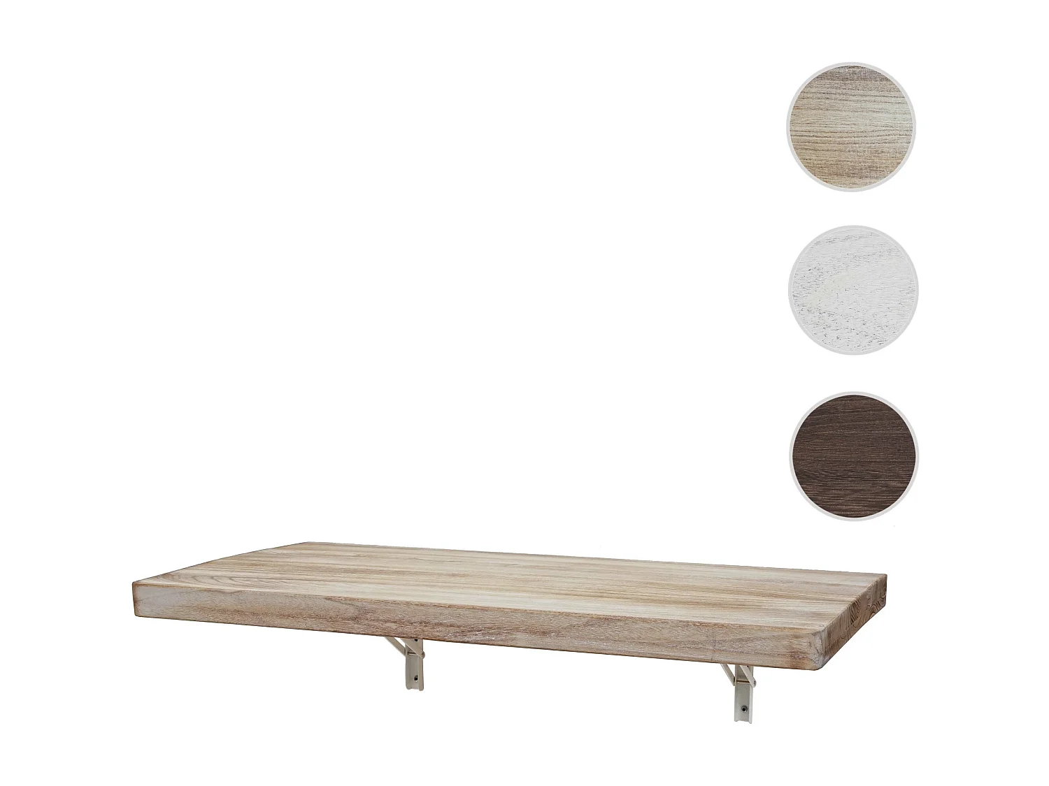 Table murale MCW-H48 Pliable,  120x60cm couleur naturelle