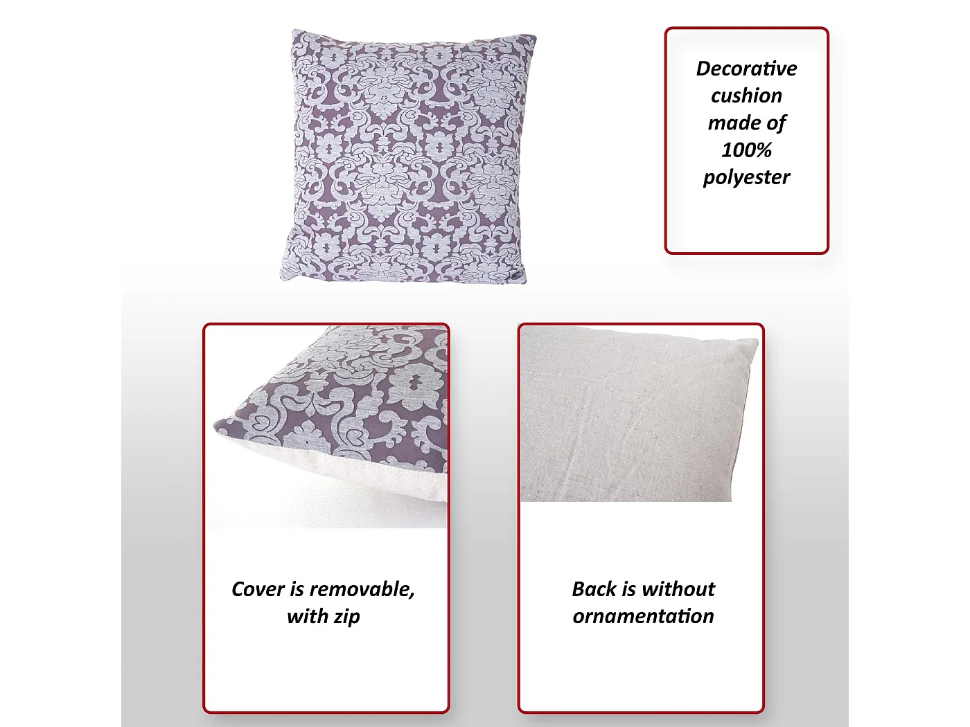 Decoratieve kussens barok + bloemen (set van 2)