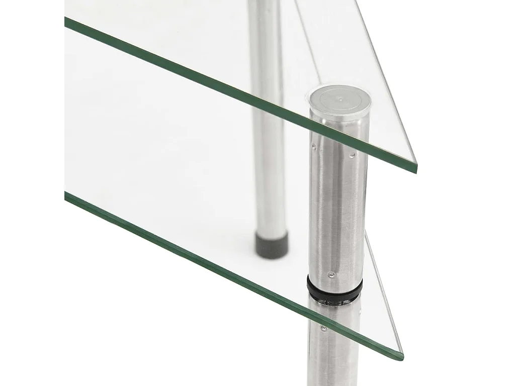 vidaXL Étagère de cuisine Transparent 49,5x35x19 cm Verre trempé