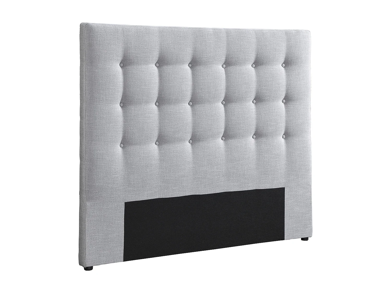 Cabecero acolchado de 140 cm - Tela - Gris claro - FRANCESCO