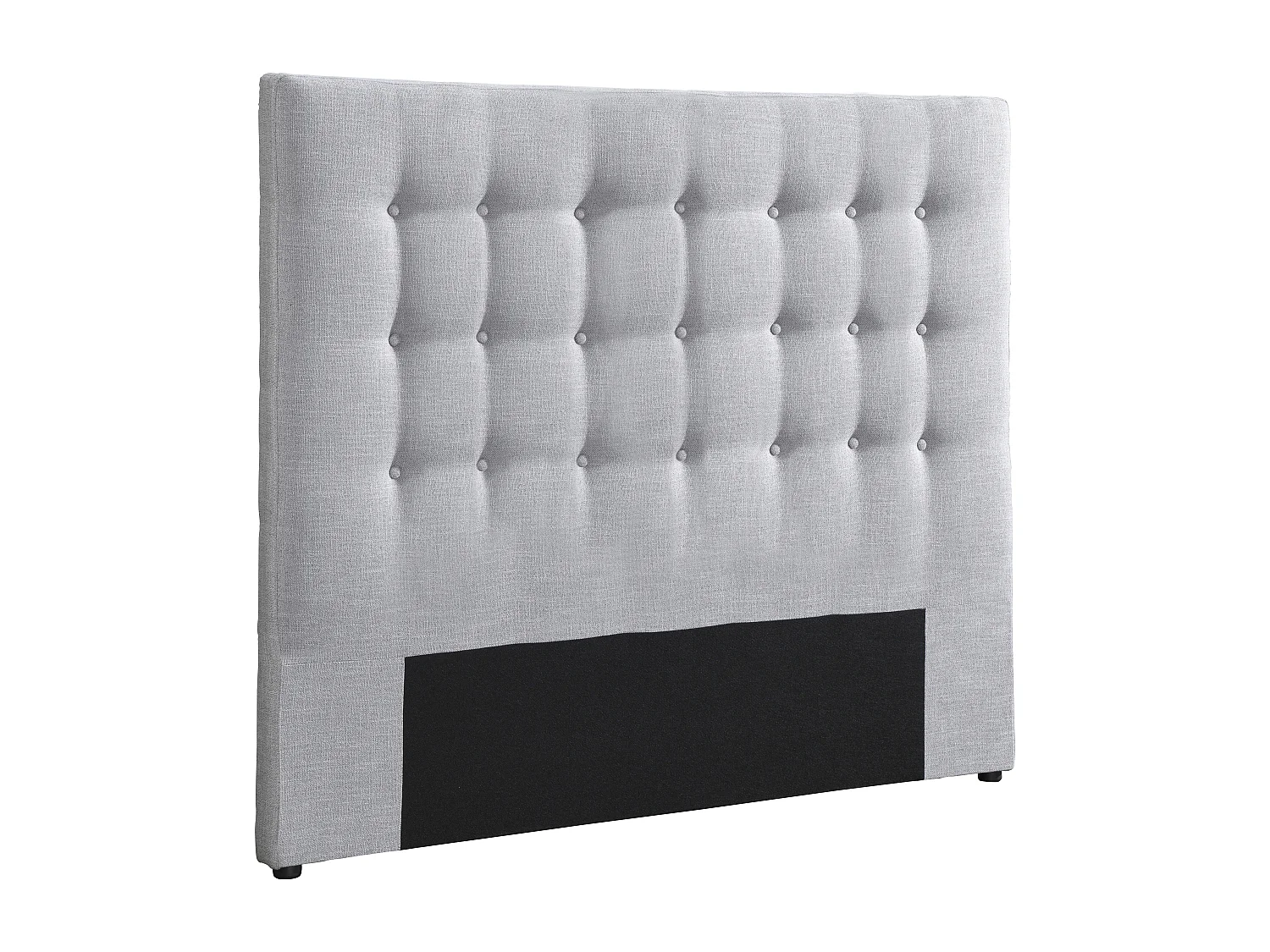 Tête de lit capitonnée 160 cm - Tissu - Gris clair - FRANCESCO