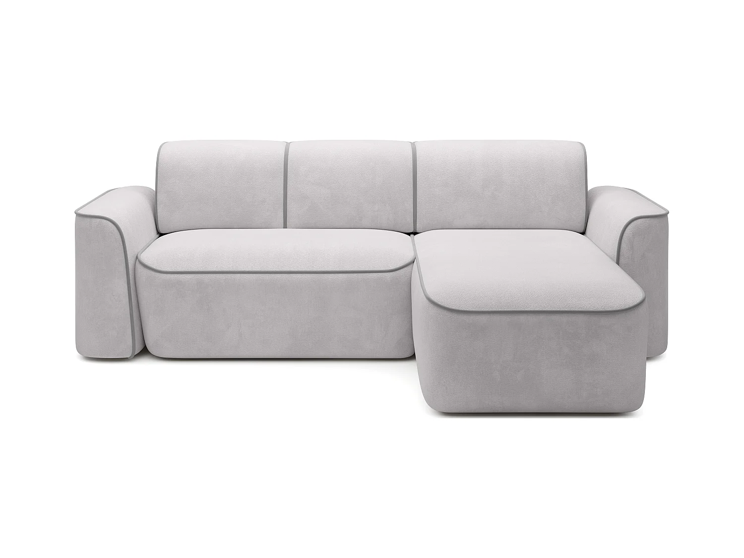 Canapé d'angle relax électrique en tissu DUMAS - Innovation bien-être-Gris clair/Gris-angle droit