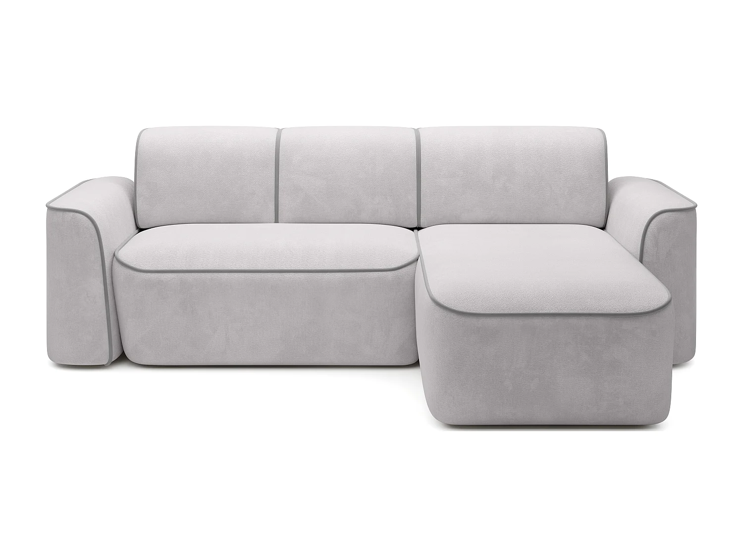 Canapé d'angle relax électrique en tissu DUMAS - Innovation bien-être-Gris clair/Gris-angle droit