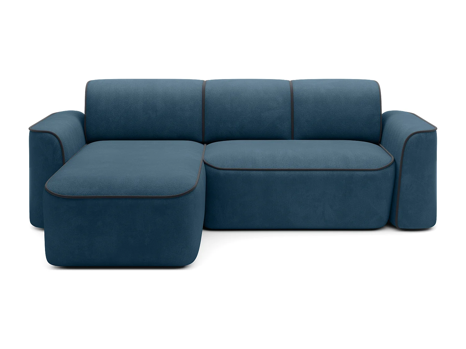 Ecksofa Alexa L/Stoff-Cappuccino&Braun