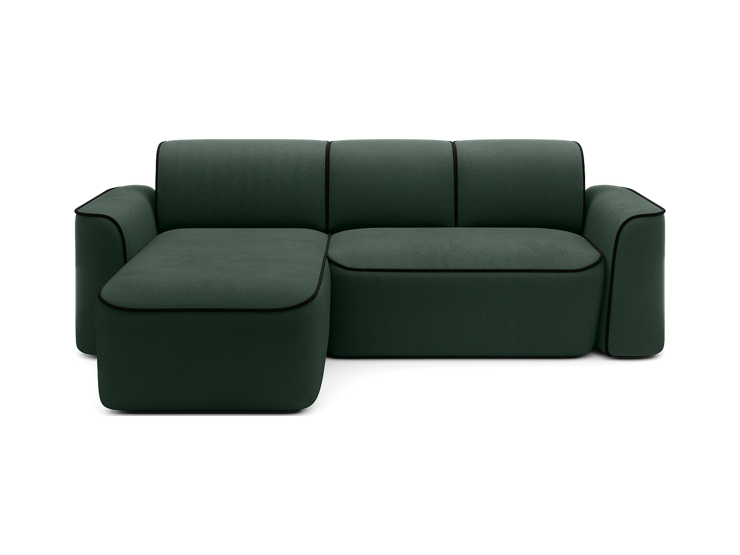 Ecksofa Alexa L/Stoff-Weiss&Gold