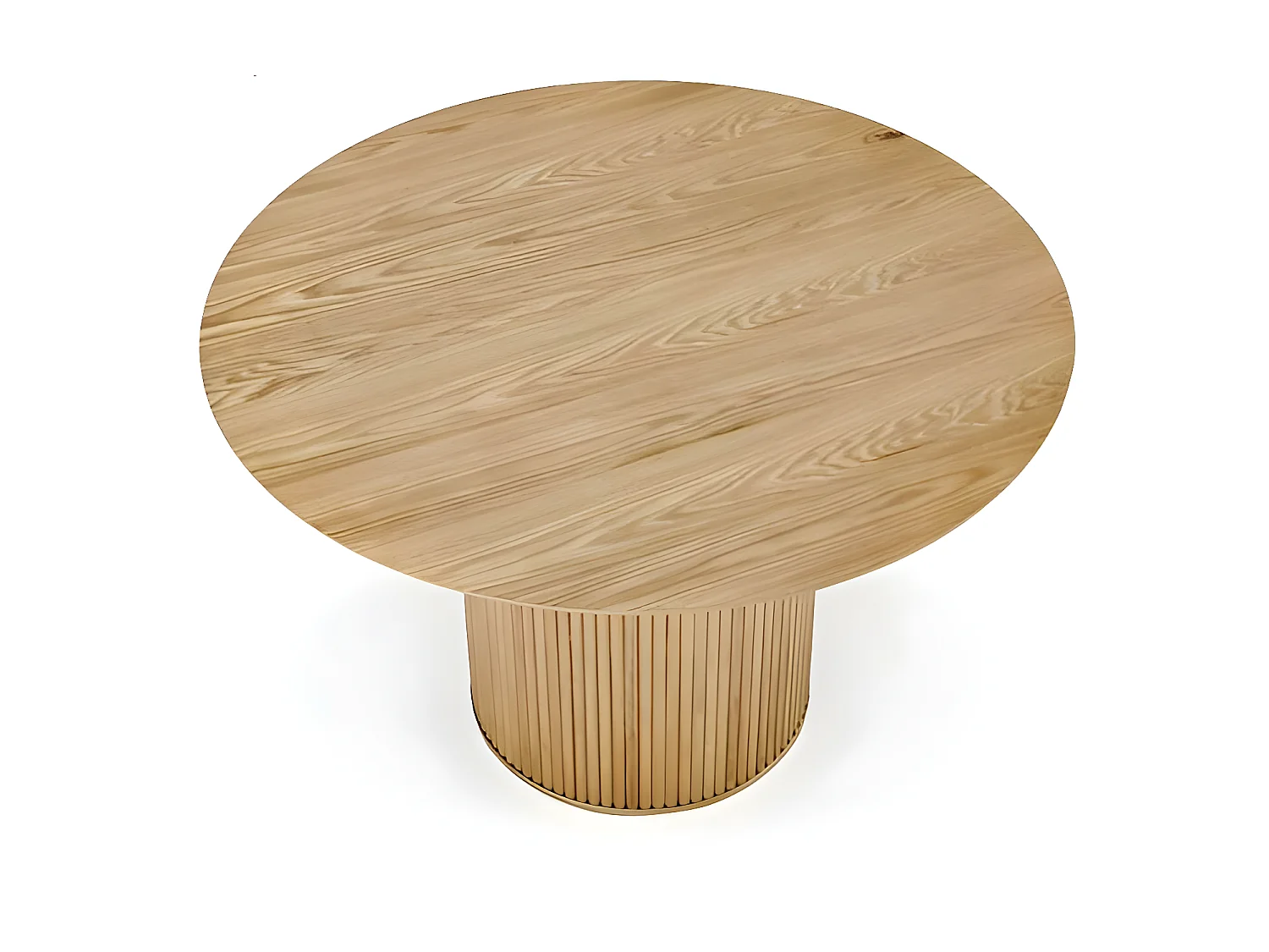 Table à manger Lopez (Ø120)/MDF/Placage/Ronde/Marron