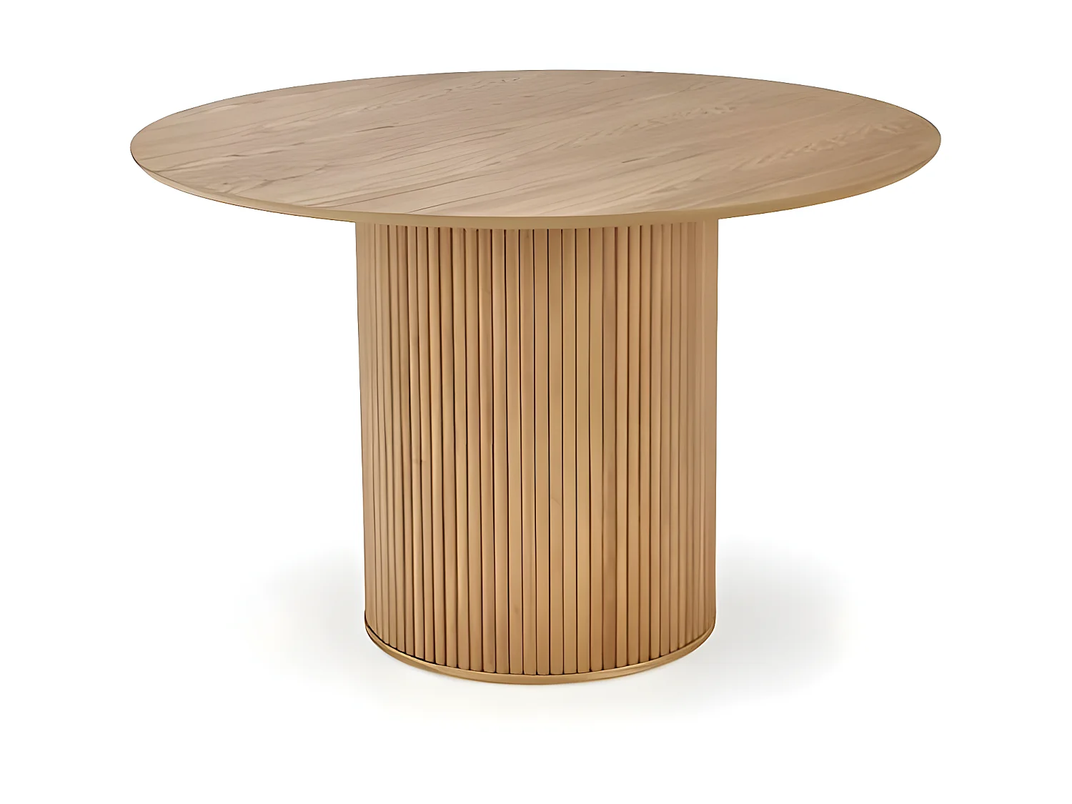 Table à manger Lopez (Ø120)/MDF/Placage/Ronde/Marron