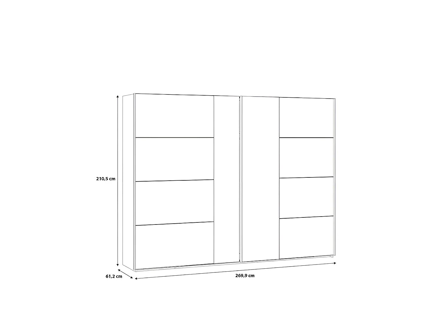 Kleiderschrank Dorina (270cm)