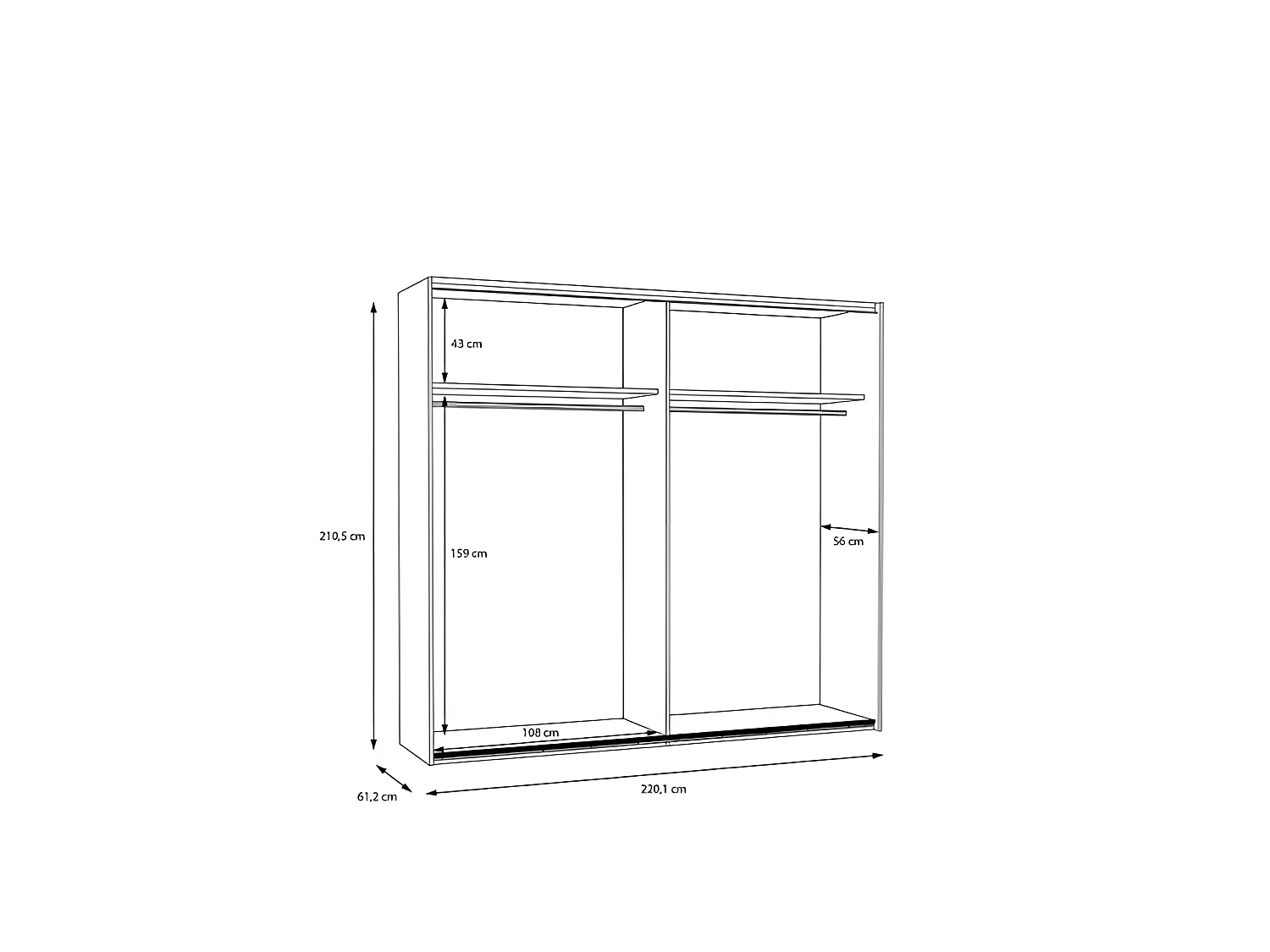 Penderie Wenuha (220cm)