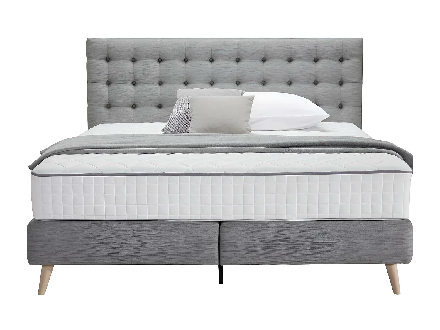 Letto Darian S/140x200/Tessuto/Grigio