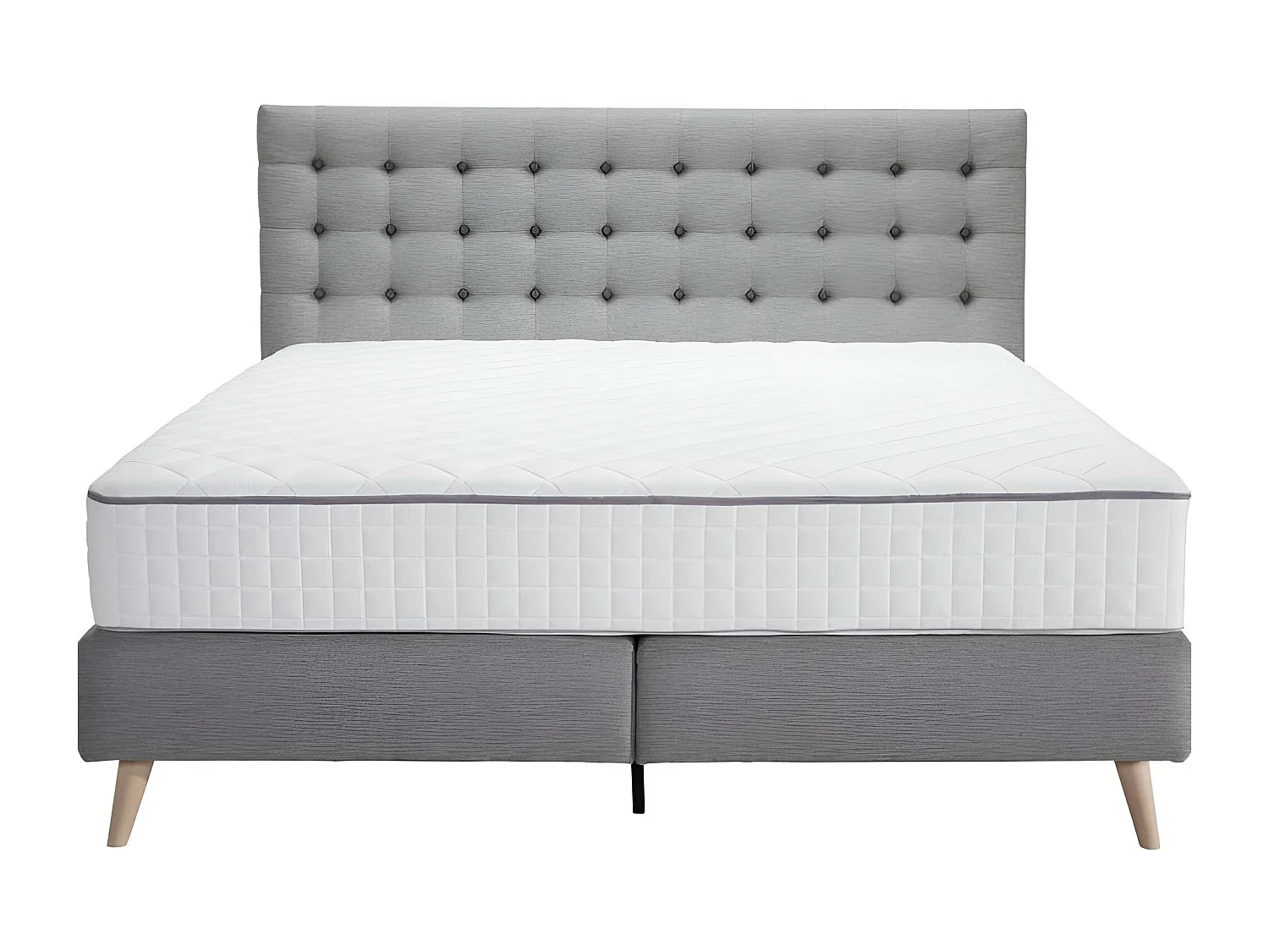 Lit Darian S/140x200/Tissu/Gris