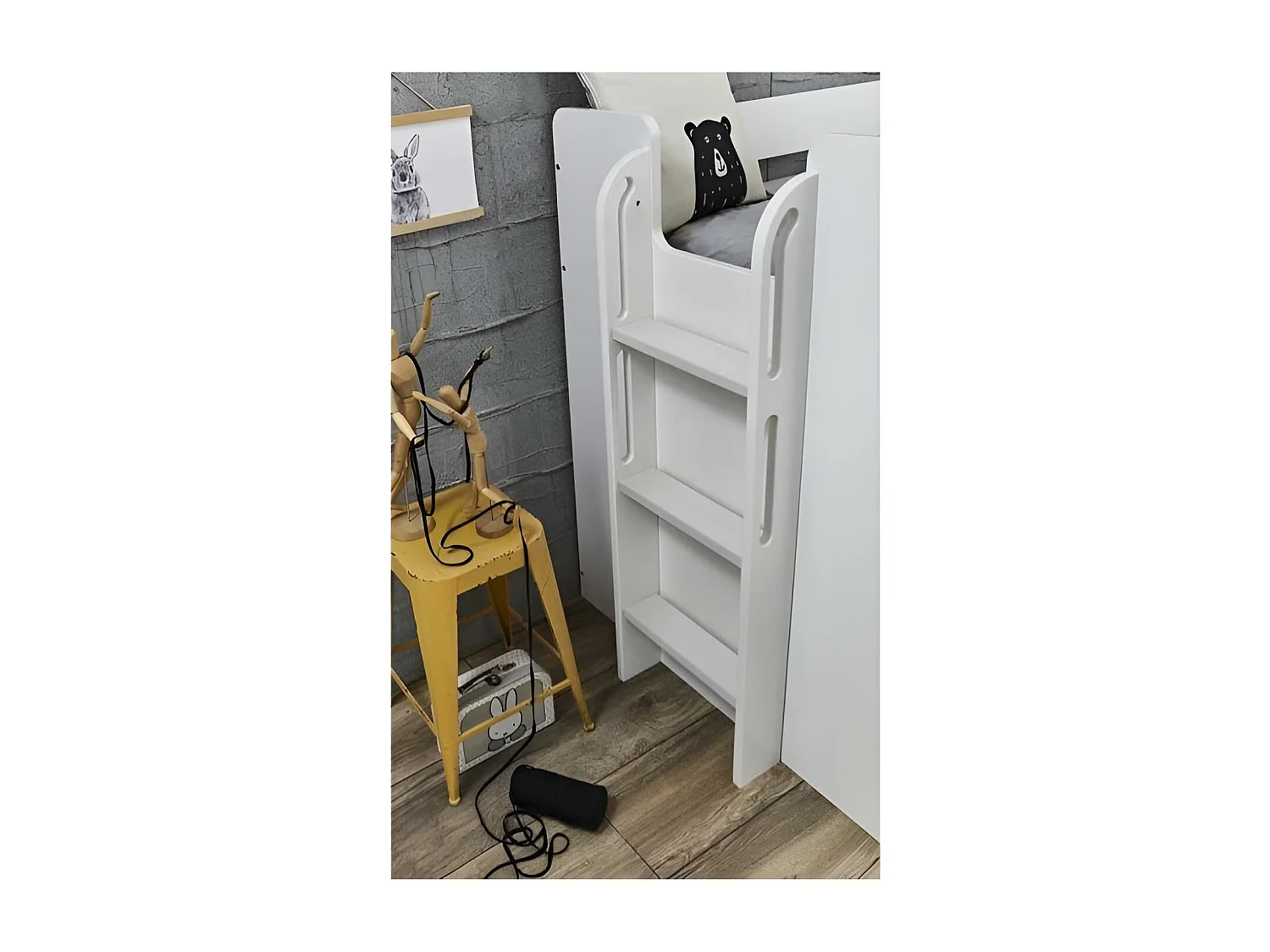 Bett Flory/90x200/Schubladen/Weiss