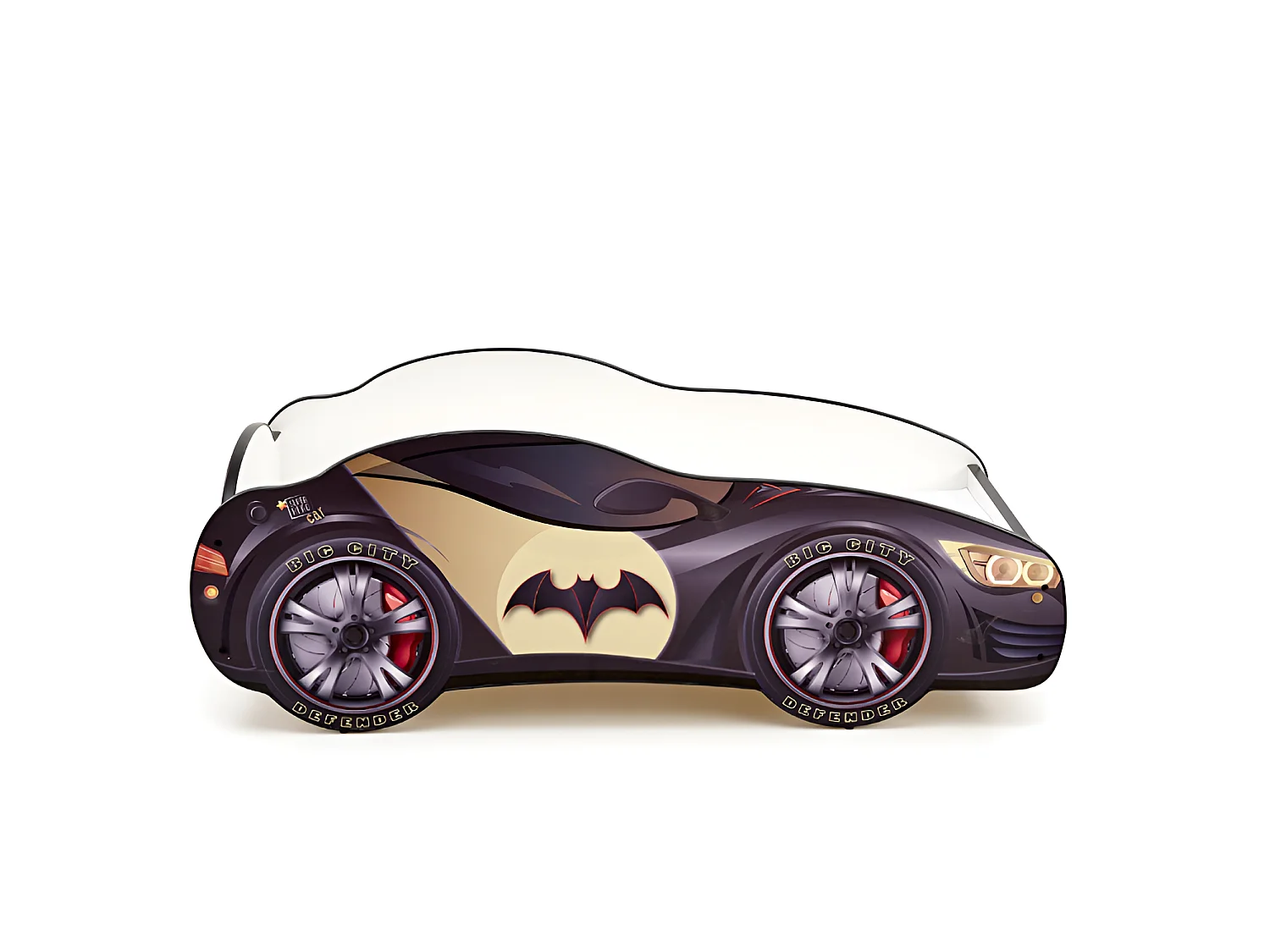 Letto Betcar/piano superiore del mobile/nero