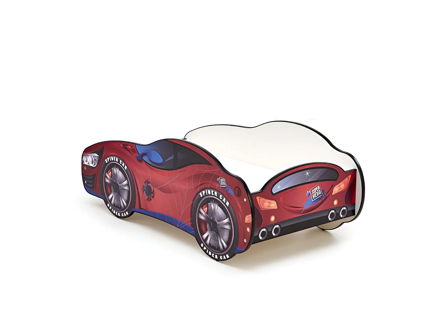 Lit Spider Car/70x140/Rouge