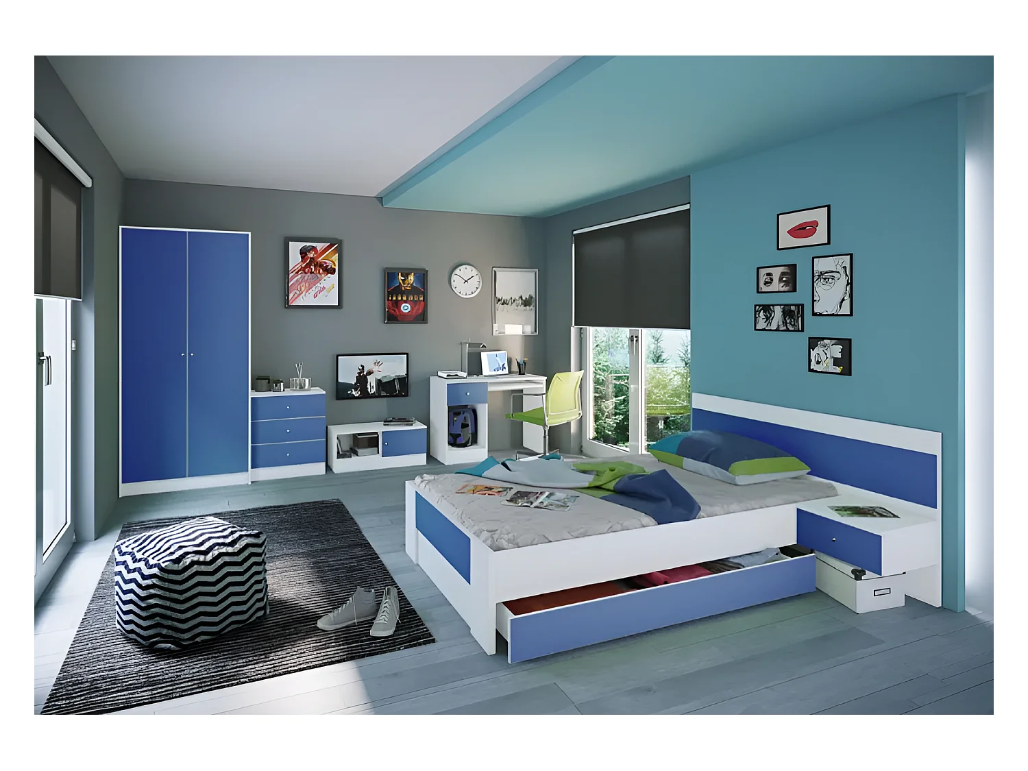 Chambre d'enfants Teen-Bleu