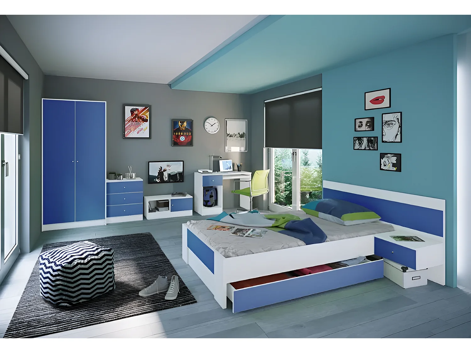 Chambre d'enfants Teen-Bleu
