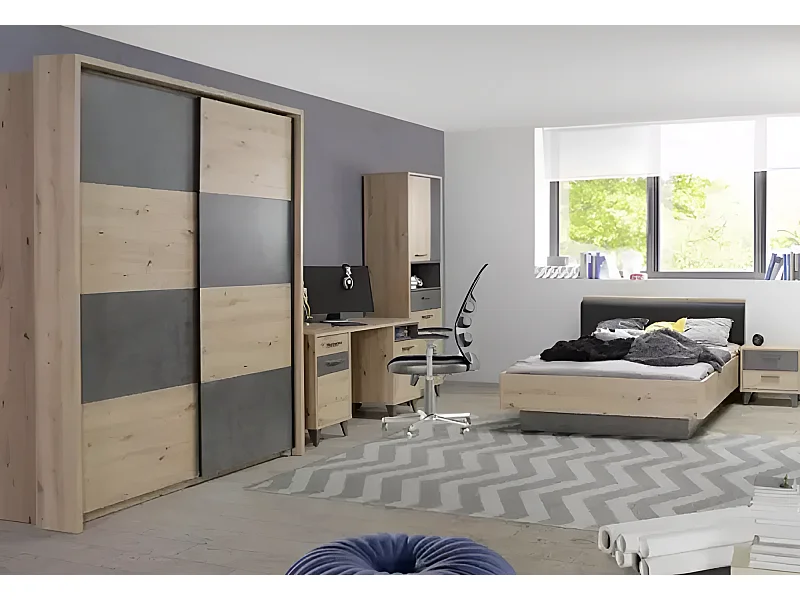 Chambre d'enfants Ravena-S/brun&anthracite