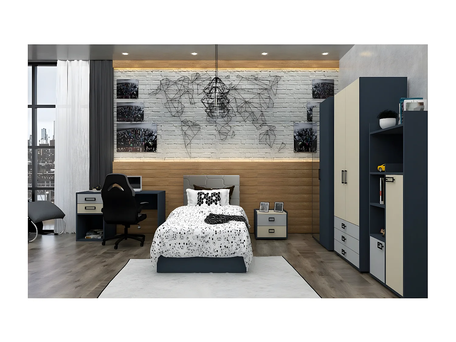 Chambre d'enfants Pilot/bleue