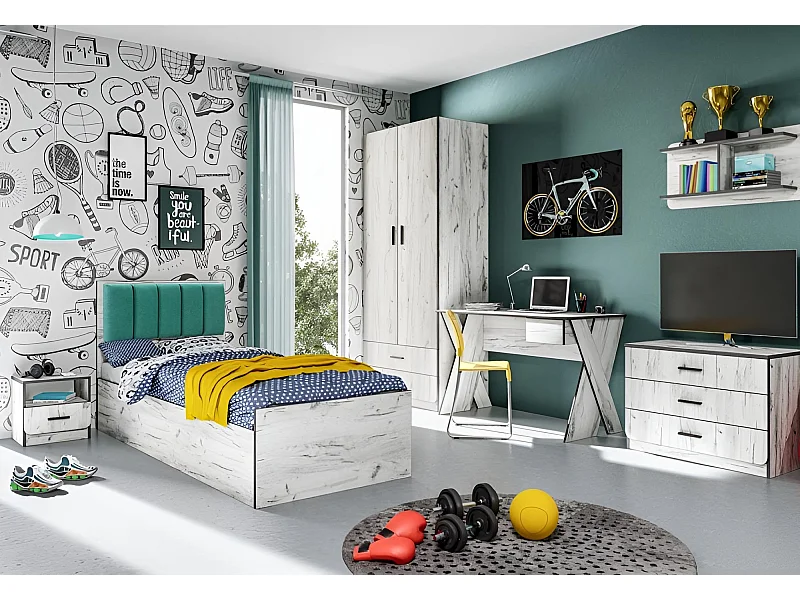 Chambre d'enfants Tommi/grise&noir