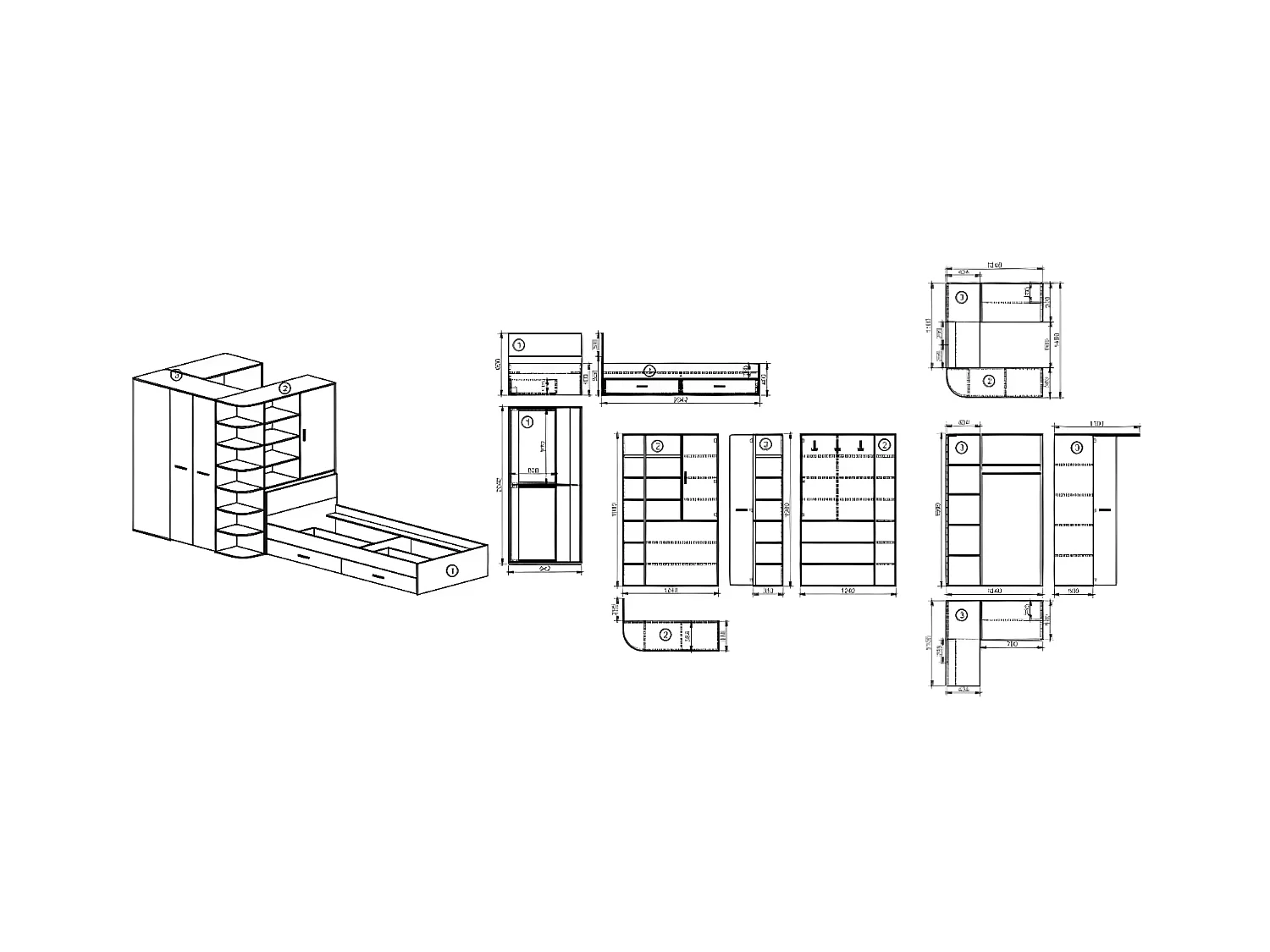 Camera dei bambini Rocco/bianco&Sonoma