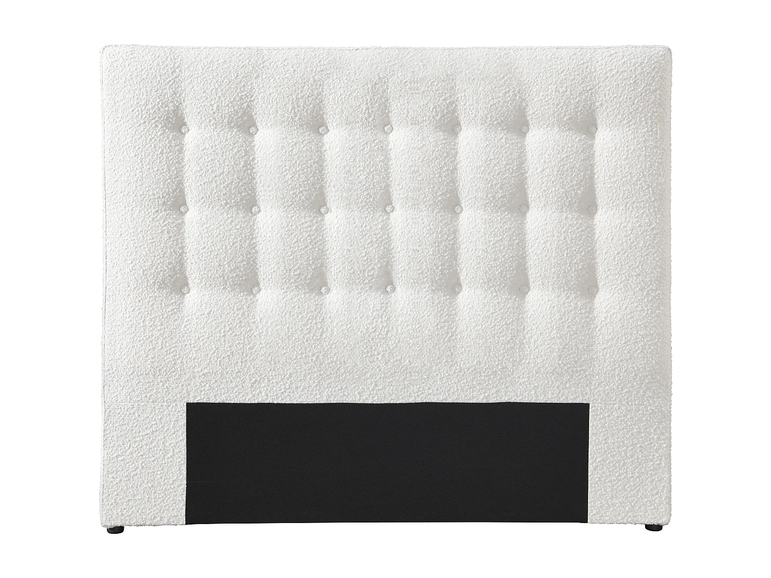 Testata trapuntata 160 cm Tessuto bouclette Bianco - FRANCESCO