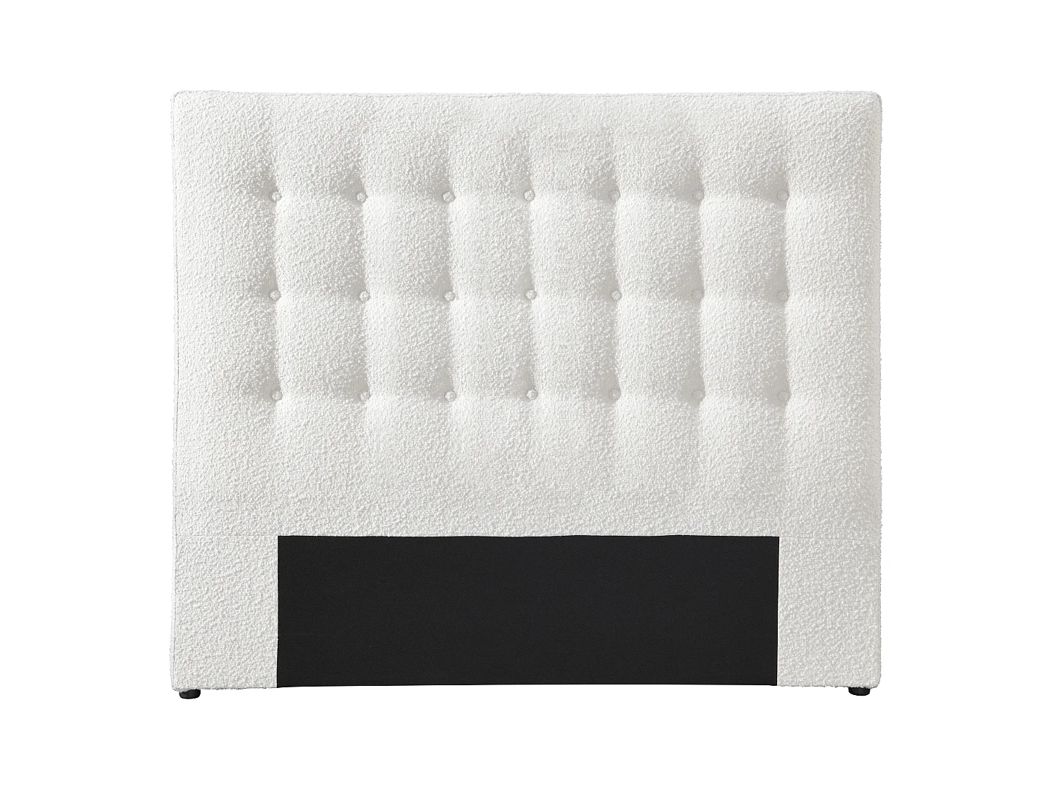 Cabecero acolchado 160 cm - Tela de rizo - Blanco - FRANCESCO