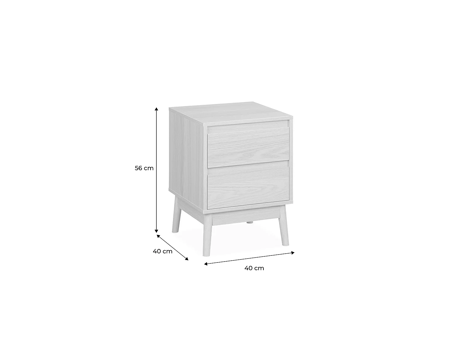 Lot de 2 tables de chevet décor bois. deux tiroirs