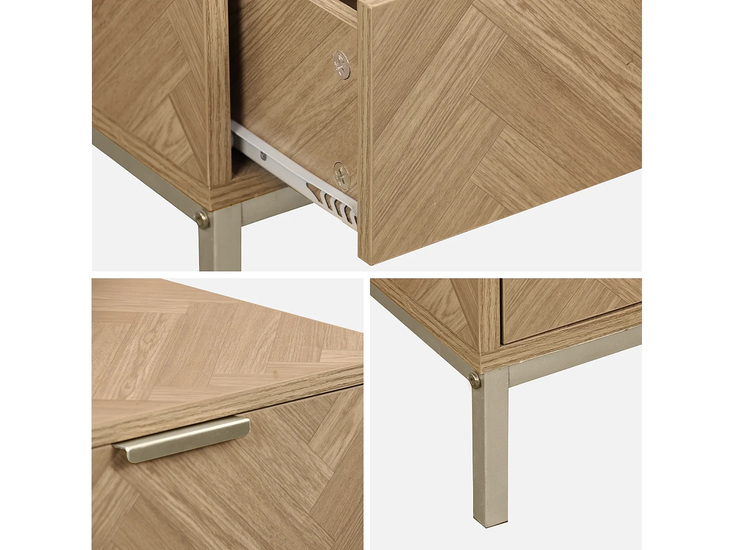 Lot de 2 tables de chevet. Budapest. deux tiroirs. L 45 x l 40 x H 45cm