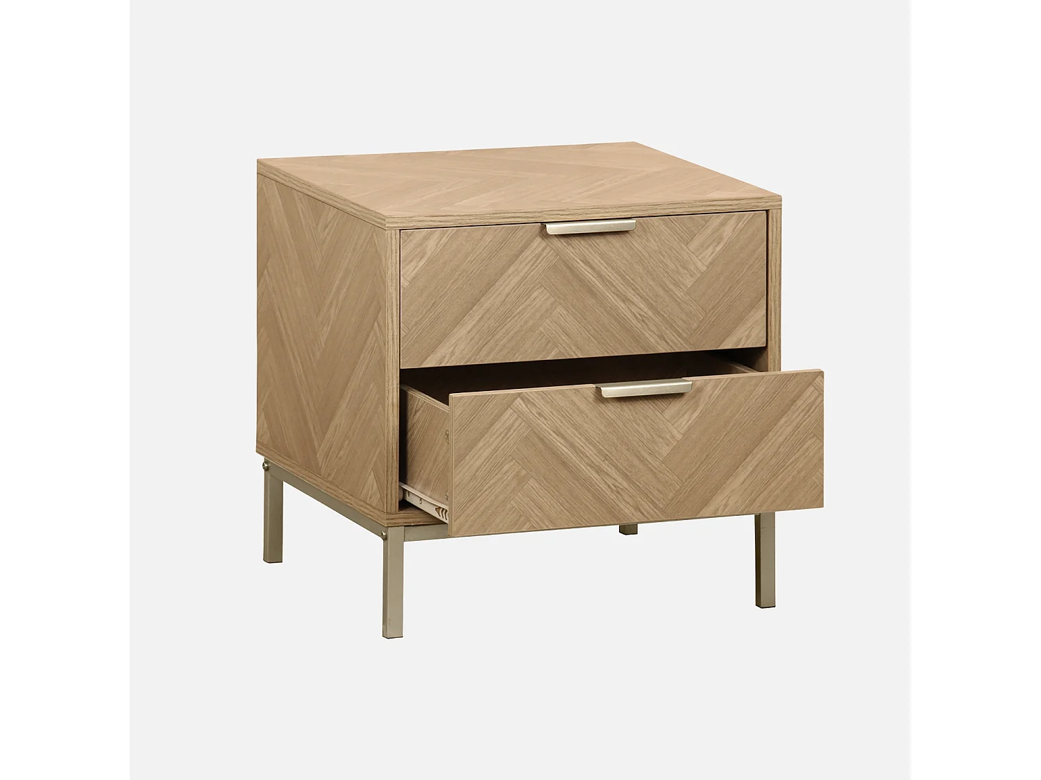 Table de chevet. Budapest. deux tiroirs. L 45 x l 40 x H 45cm