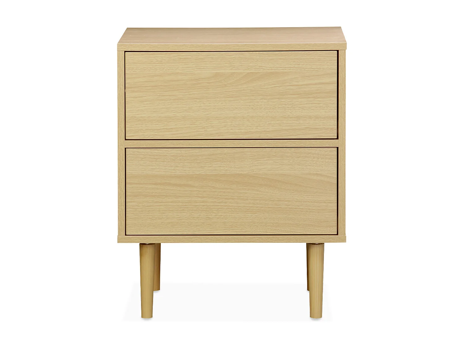 Comodino effetto legno naturale, marrone naturale