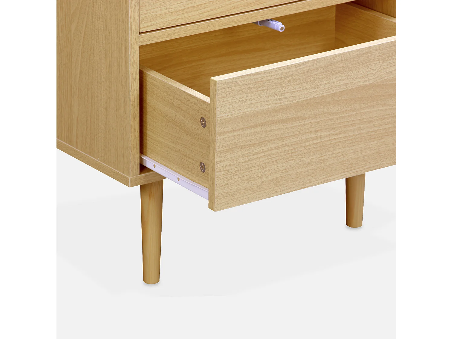 Set 2 comodini effetto legno naturale, marrone naturale