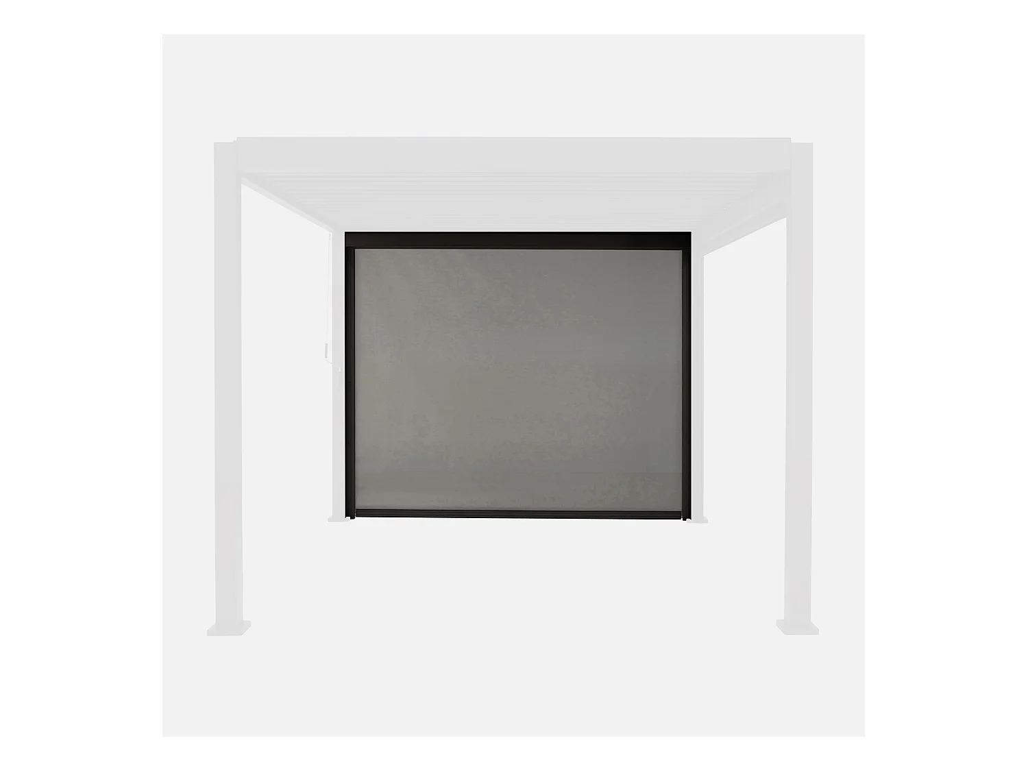 Toldo vertical de 3m para pérgola bioclimática triomphe  antracita