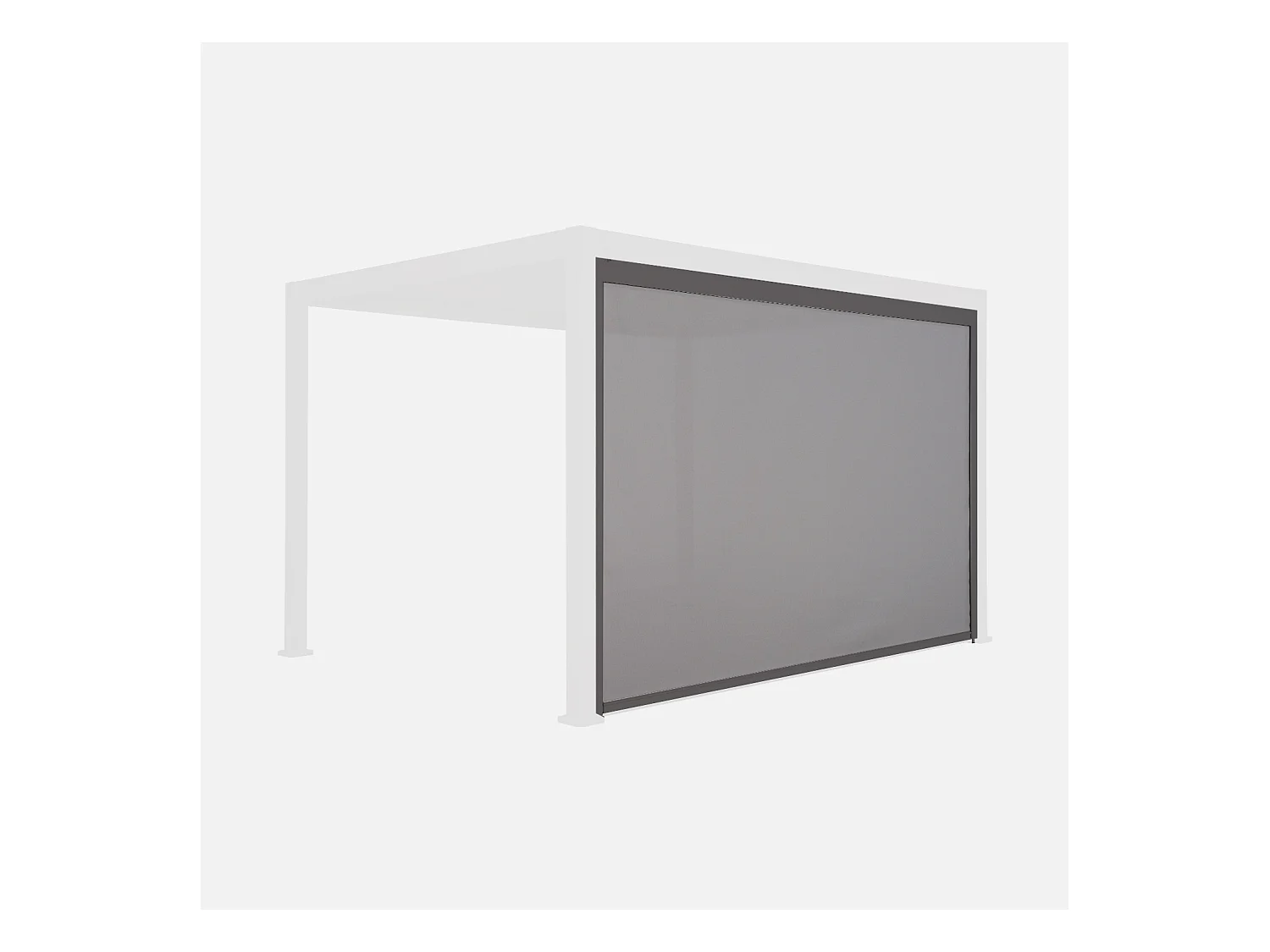 Store gris pour pergola bioclimatique – Triomphe – 3x4 m. aluminium et textilène