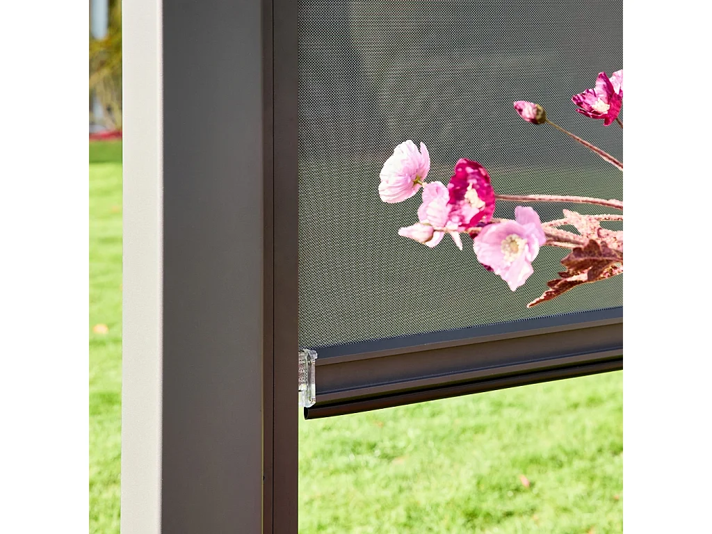 Store gris pour pergola bioclimatique – Triomphe – 3x4 m. aluminium et textilène