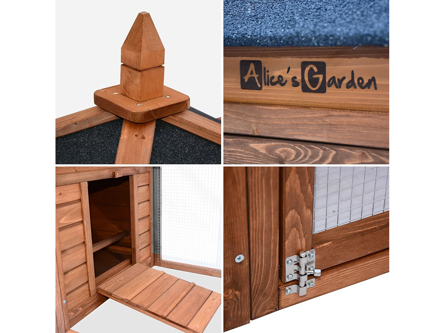 Poulailler en bois JAVA. 4 poules. cage à poule avec enclos