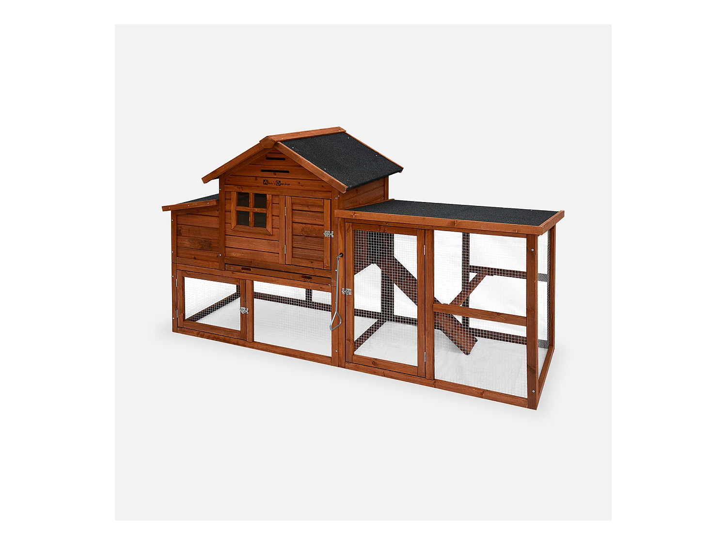 Gallinero de madera con corral para 4 gallinas madera