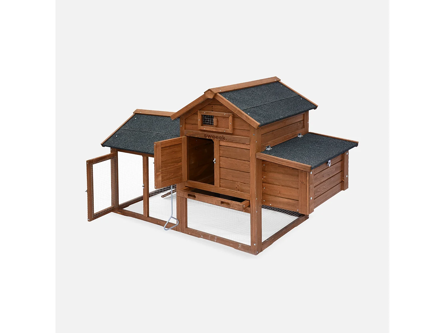 Gallinero de madera con corral para 3 gallinas madera