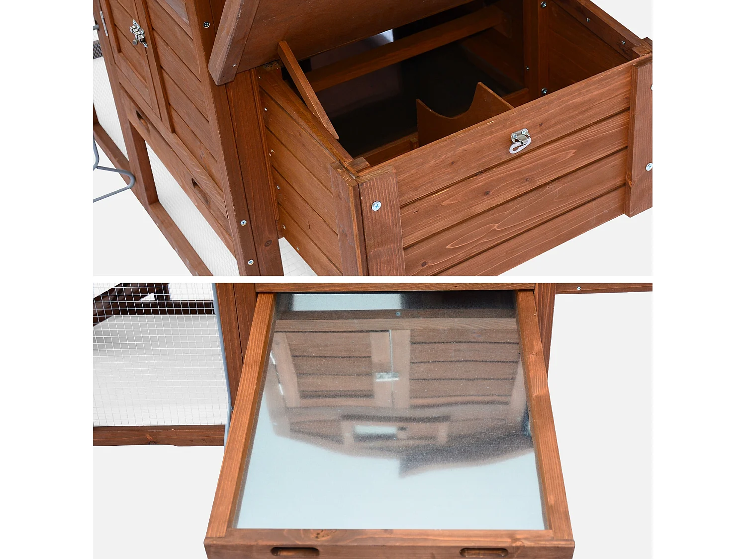 Gallinero de madera con corral para 3 gallinas madera