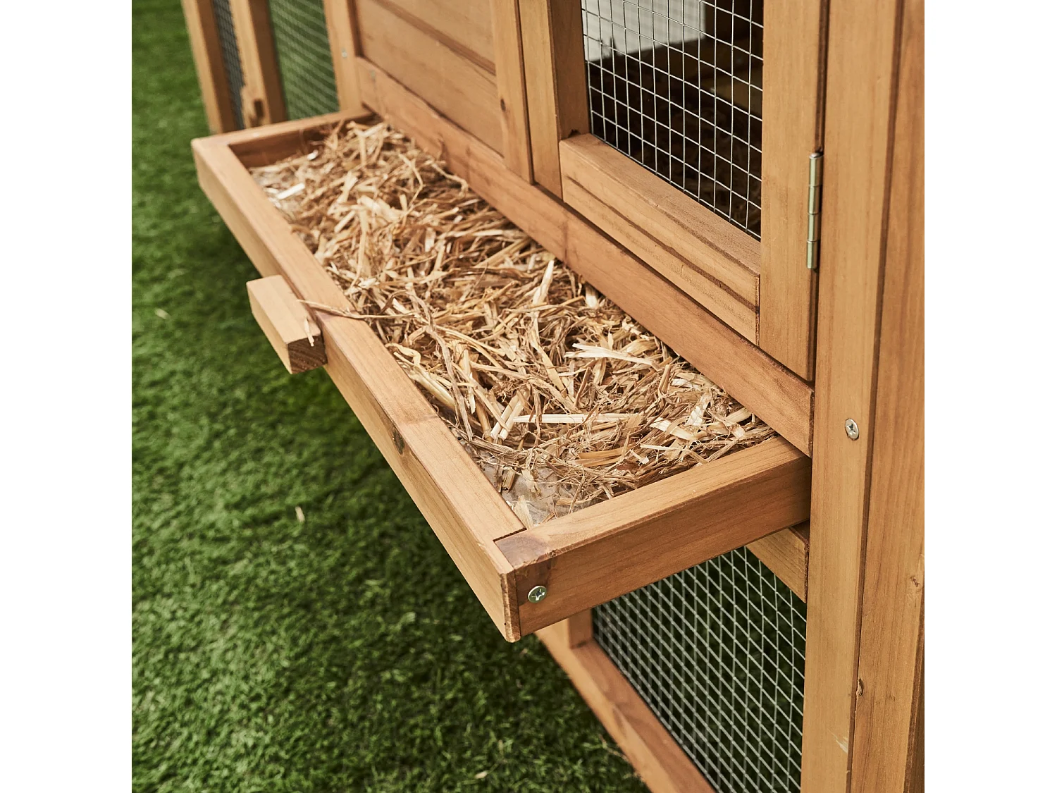 Clapier en bois Angora pour lapin et autres rongeurs. 4 lapins. cage à lapin avec enclos. espace intérieur et extérieur. poulailler