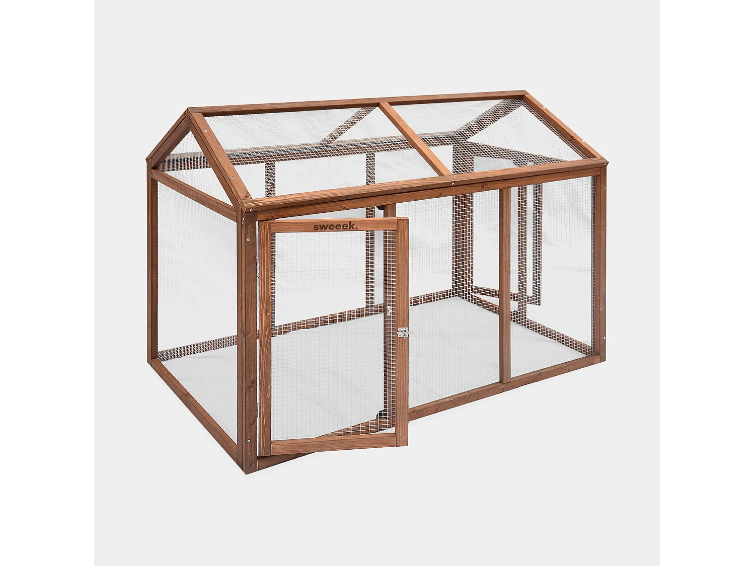 Enclos pour poulailler en bois CHABO. 6 poules. parc grillagé pour poules. extension