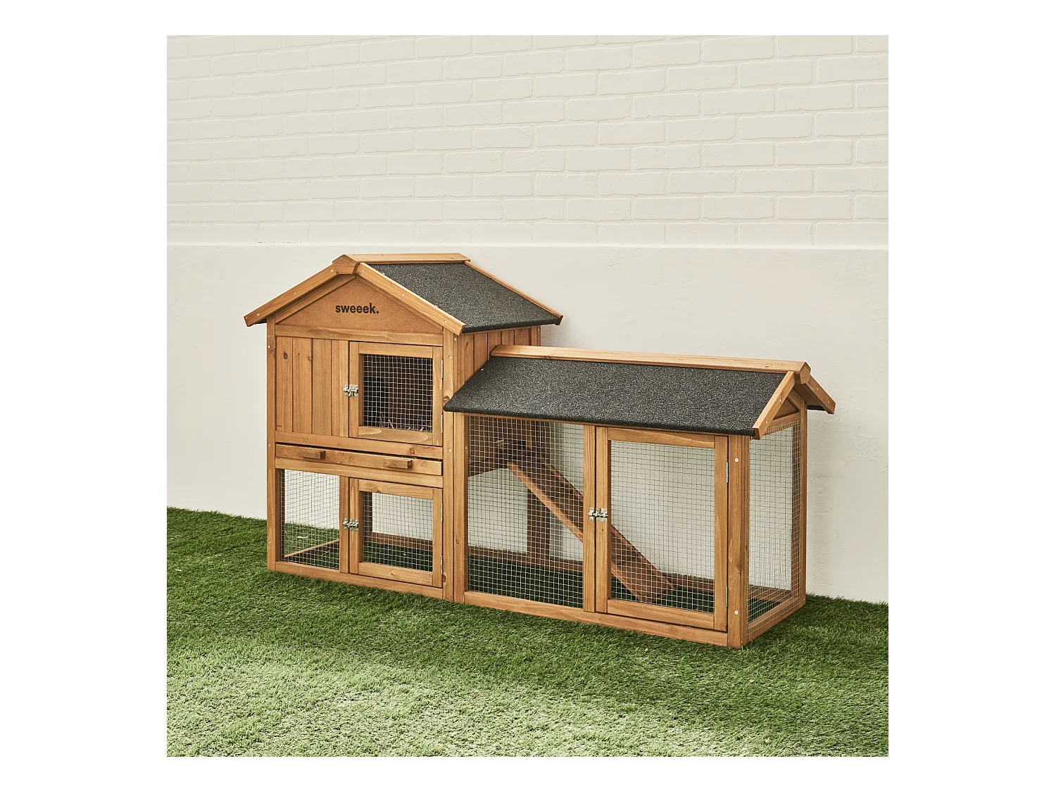 Conejera de madera para 4 conejos madera