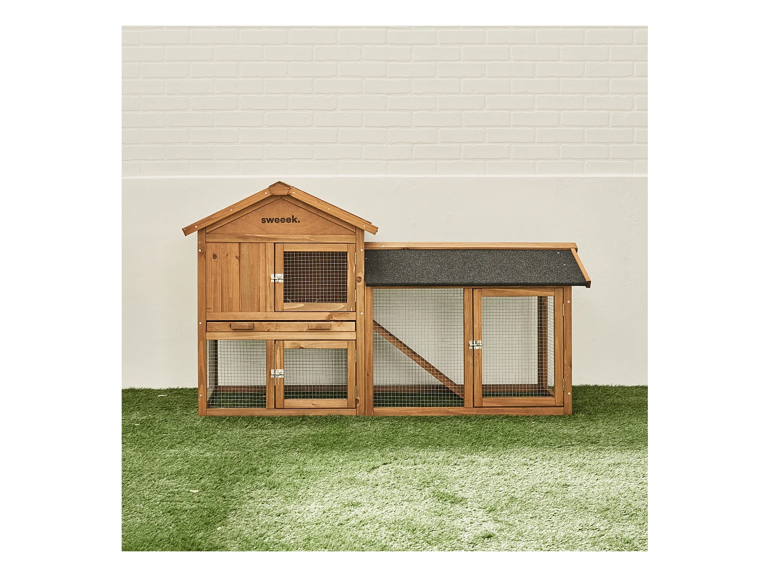 Conejera de madera para 4 conejos madera