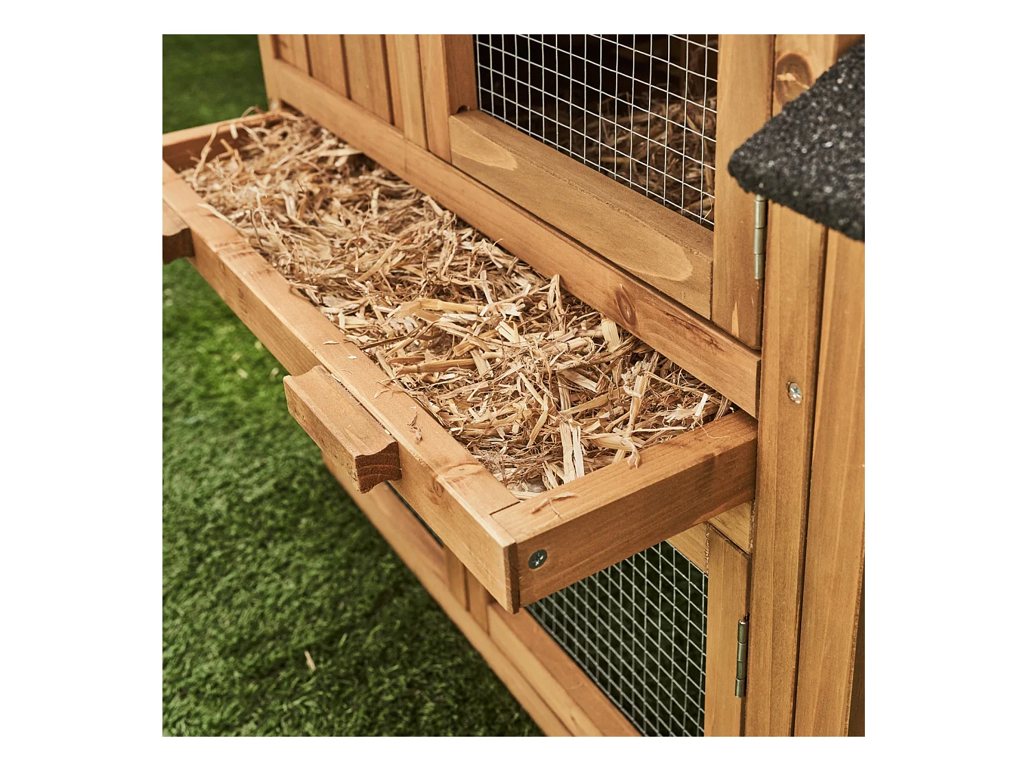 Conejera de madera para 4 conejos madera