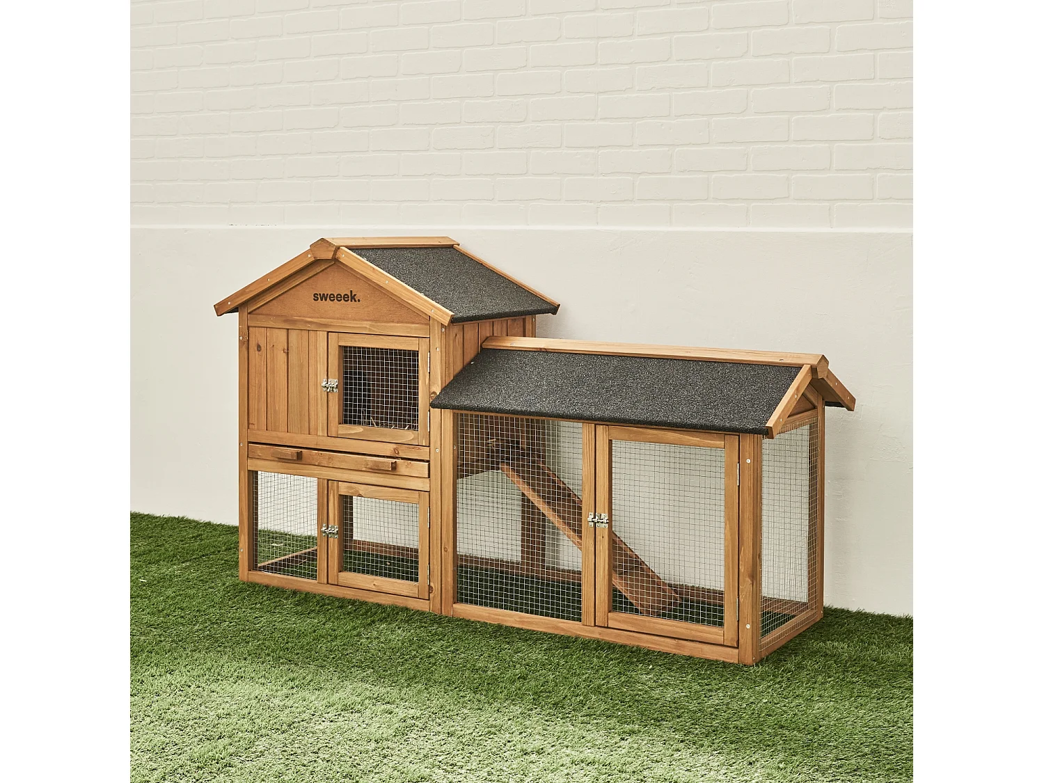 Conejera de madera para 4 conejos madera