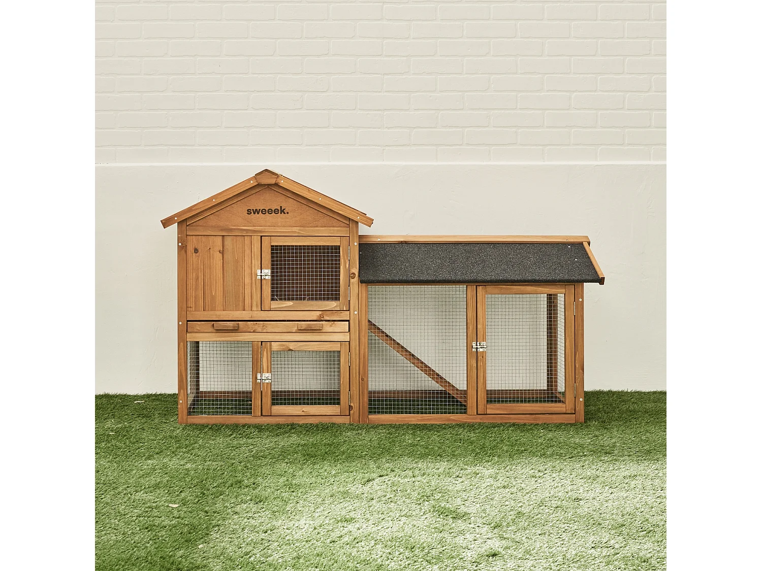 Conejera de madera para 4 conejos madera