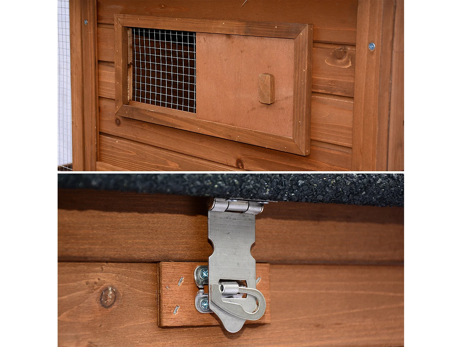 Gallinero de madera con corral para 6 a 8 gallinas madera