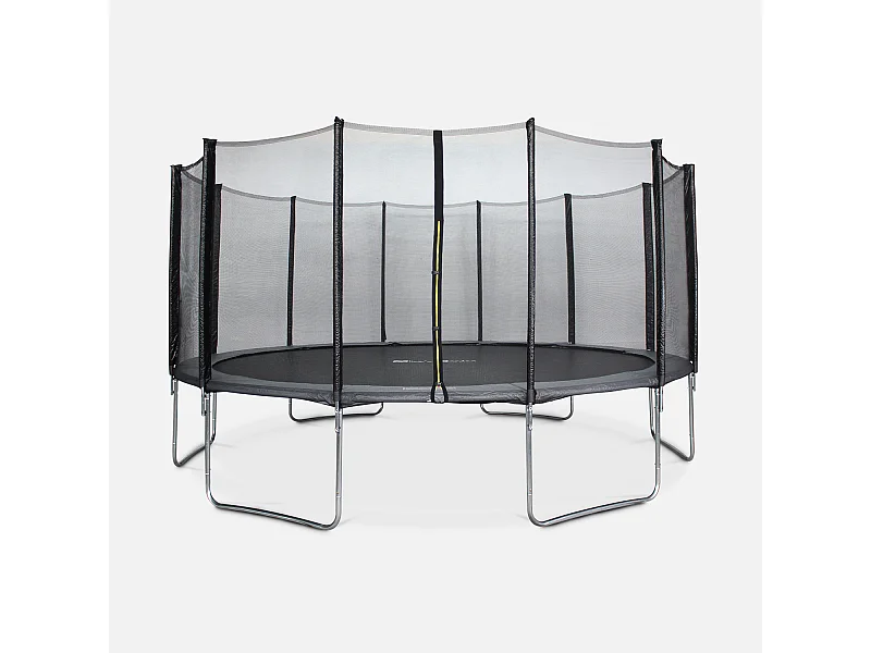 Cama elástica con protección red de 490cm gris