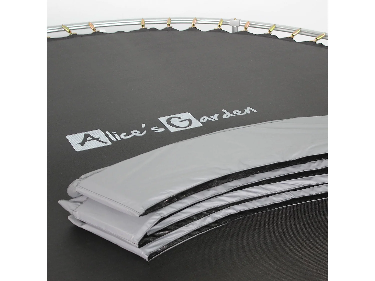 Cama elástica con protección red de 490cm gris